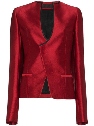 Shop Haider Ackermann Piping Detail Silk Blend Blazer - Red