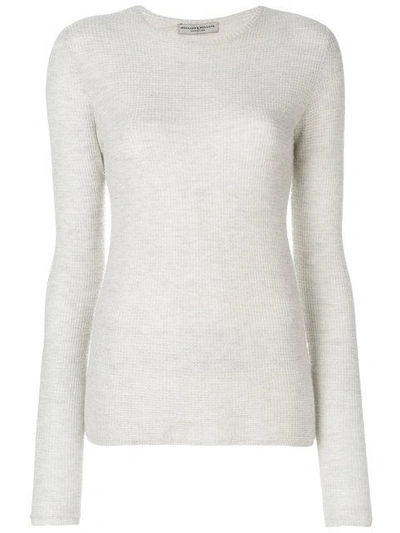 Shop Holland & Holland Small Waffle Cashmere Jumper - Neutrals