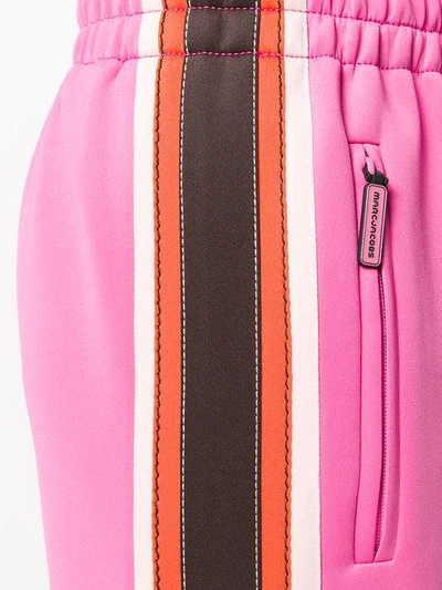 Shop Marc Jacobs Cropped Track Trousers In 650 Pink