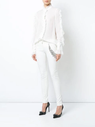 Shop Thomas Wylde Inceptive Skinny Trousers In White