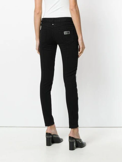 Shop Just Cavalli Slim Biker Jeans - Black