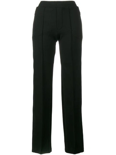 Shop Moncler Straight Leg Tracksuit Bottoms In Black