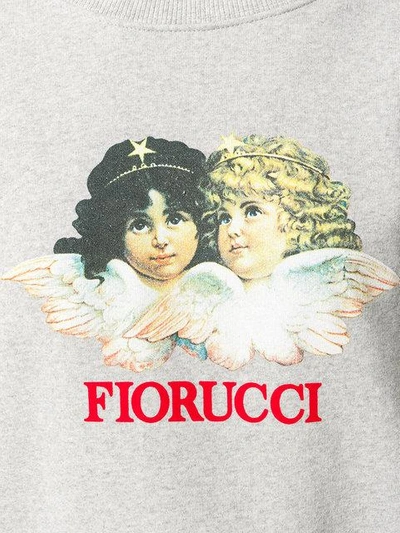 Shop Fiorucci Sweatshirt Mit Logo-print In Grey