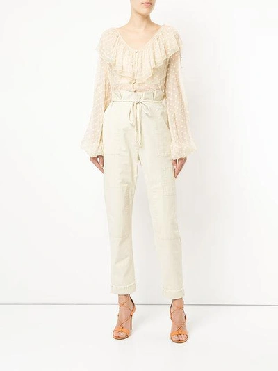 Shop Alice Mccall Now That You Got It Blouse In Nude & Neutrals