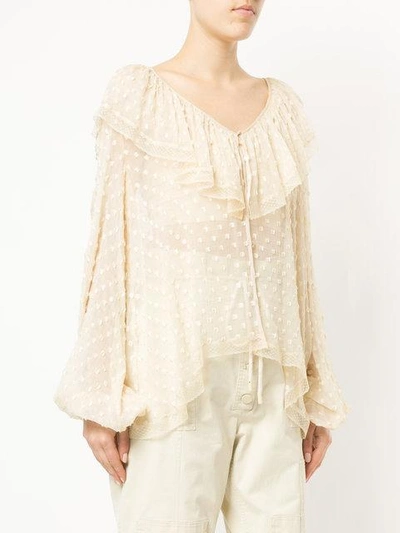 Shop Alice Mccall Now That You Got It Blouse In Nude & Neutrals