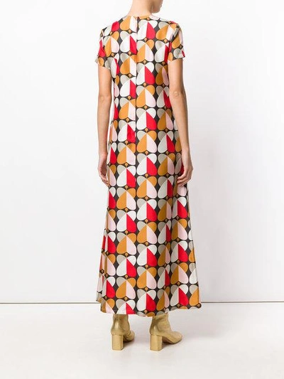 Shop La Doublej Long Length Patterned Swing Dress In Multicolour