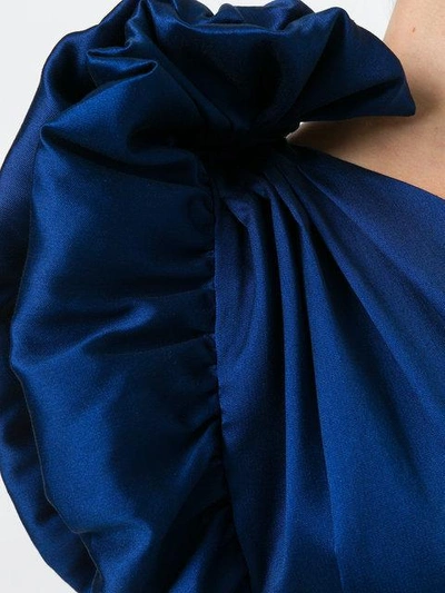 Shop Stella Mccartney Taffeta One-shoulder Dress - Blue