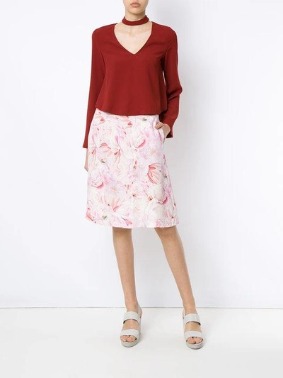 Shop Isolda Printed Midi Skirt - Pink