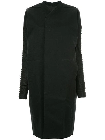 Shop Rick Owens Embroidered Woven Coat