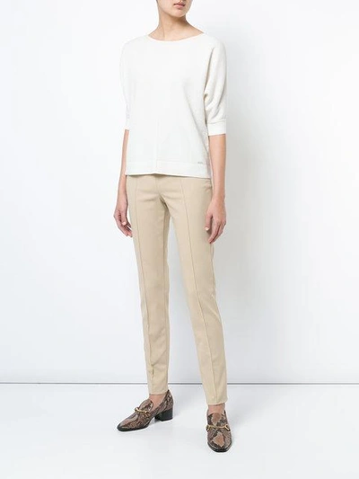 Shop Akris Melissa Trousers In Neutrals