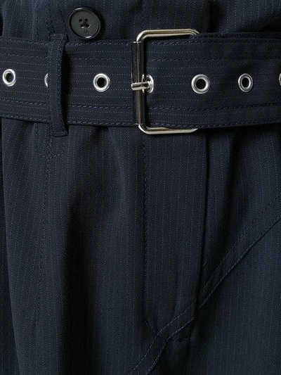Shop 3.1 Phillip Lim Belted Flared Trousers In Blue