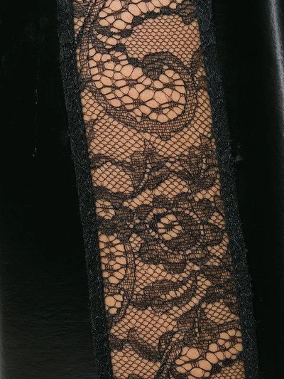 Shop Almaz Lace Detail Leggings - Black
