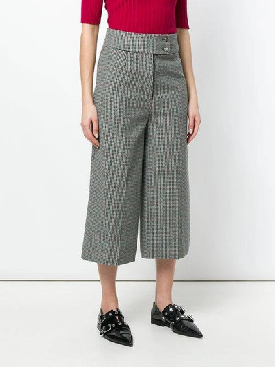 Shop Holland & Holland High-waisted Checked Culottes - Grey