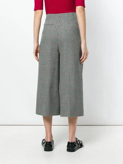 Shop Holland & Holland High-waisted Checked Culottes - Grey