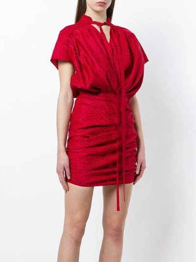 Shop Magda Butrym Polka Dot Mini Dress In Red