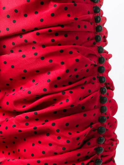 Shop Magda Butrym Polka Dot Mini Dress In Red