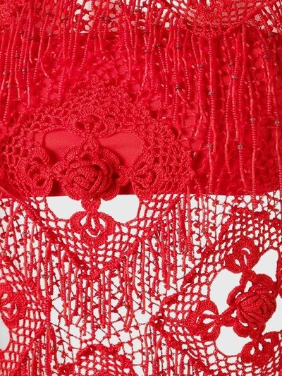 Shop Amir Slama Crochet Swimsuit In Red