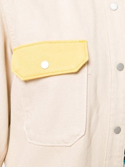 Shop Calvin Klein Jeans Est.1978 Bright Pockets Shirt In Neutrals