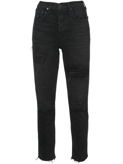 Shop Grlfrnd Jeans Mit Distressed-optik In Black