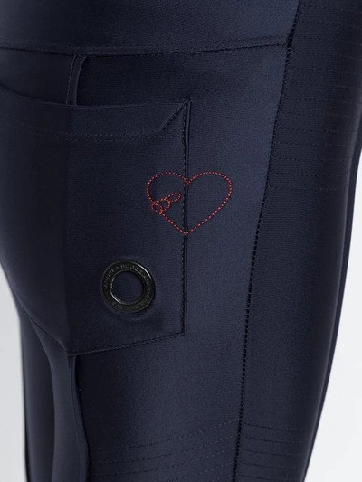 Shop Andrea Bogosian Panels Flared Trousers - Blue