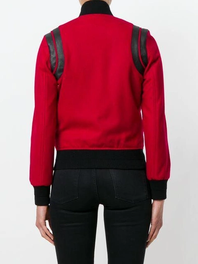 Shop Saint Laurent Classic Teddy Jacket In Red