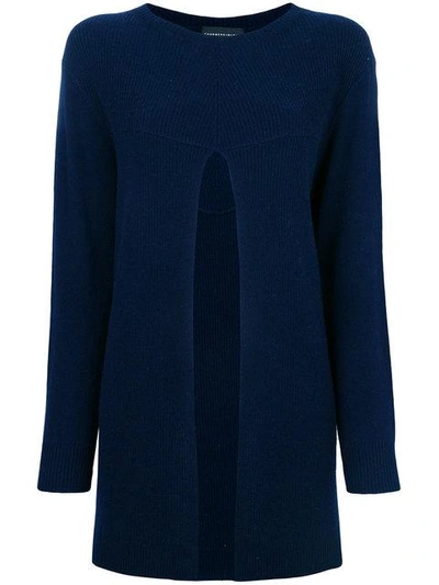 Shop Cashmere In Love Sade Slit Sweater In Blue