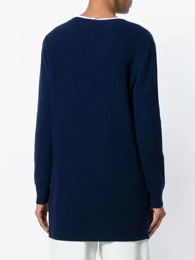 Shop Cashmere In Love Sade Slit Sweater In Blue