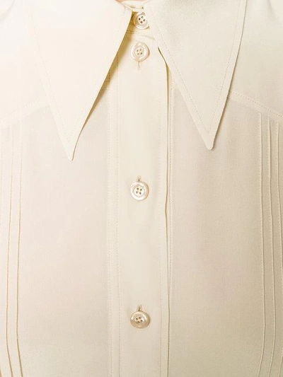 Shop Gucci Pointed Collar Shirt In Neutrals