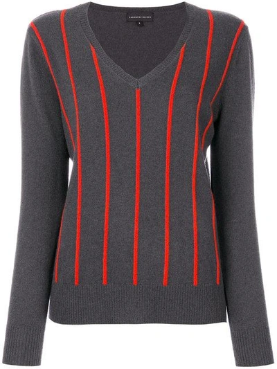 Shop Cashmere In Love Sanem Striped Jumper In Grey