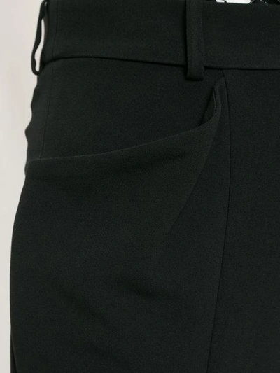 Shop Mugler Wide Pocket Cropped Trousers In Black