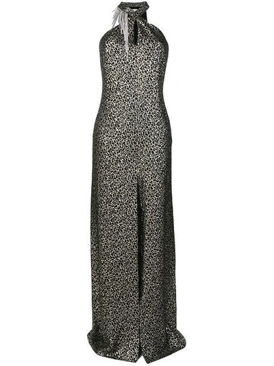Shop Lanvin Crystal Embellished Dress In Black
