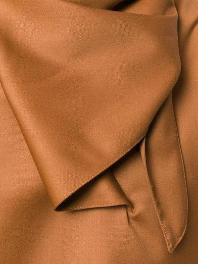 Shop Vejas Asymmetric Handkerchief Blouse - Brown