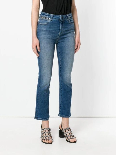 Shop Acynetic Cropped Bootcut Jeans - Blue