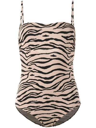 Shop Prism Bathsheba Tiger One-piece Swimsuit - Brown