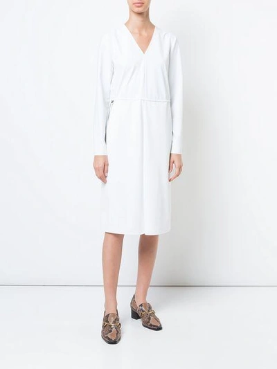 Shop Kuho Fitted Shirt Dress - White