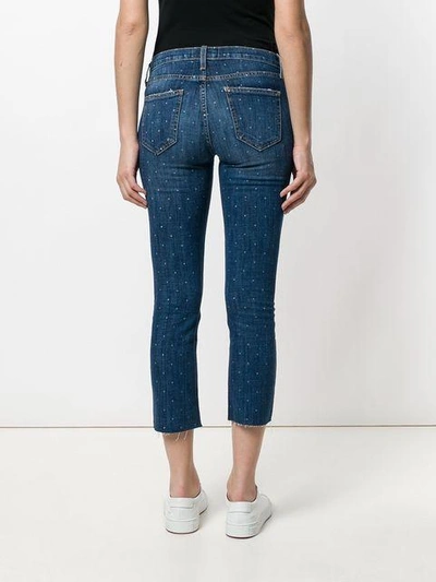Shop Current Elliott Cropped Fitted Jeans In Blue