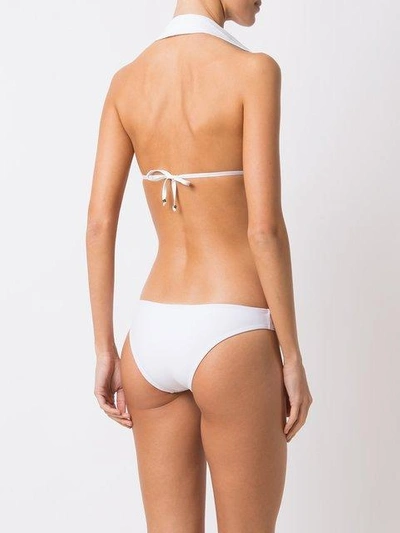 Shop Amir Slama Triangle Bikini Set In White