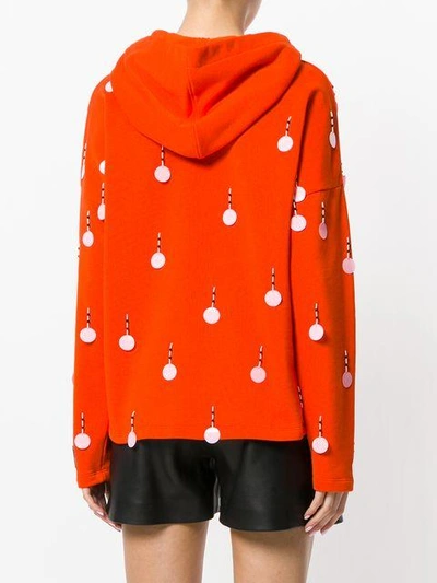 Shop Au Jour Le Jour Sequin Embellished Hoodie In Orange