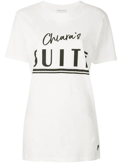 Shop Chiara Ferragni 'chiara's Suite' T-shirt In White