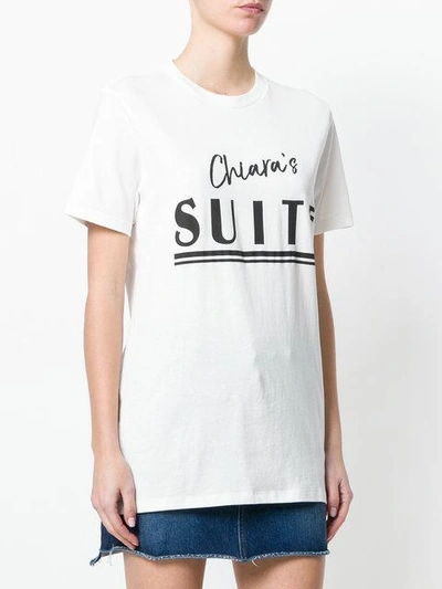 Shop Chiara Ferragni 'chiara's Suite' T-shirt In White