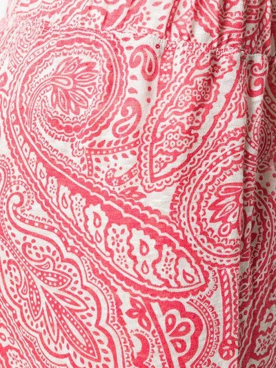 Shop Le Tricot Perugia Paisley-print Flared Trousers In Red