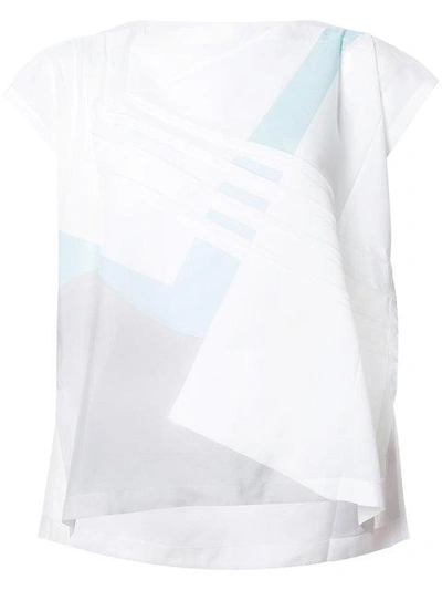 Shop Issey Miyake Slash Neck T-shirt