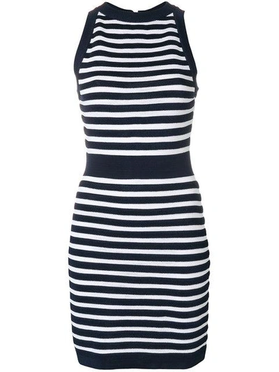 Shop Balmain Slim Striped Dress