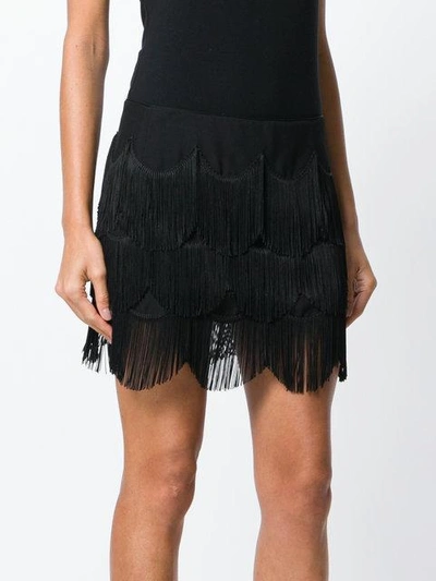 Shop Marc Jacobs Fringe Mini Skirt In Black