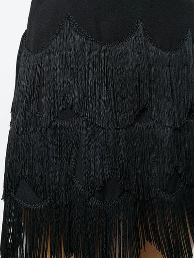 Shop Marc Jacobs Fringe Mini Skirt In Black