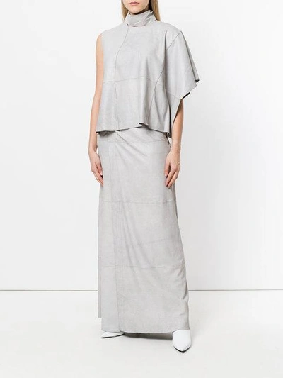 Shop Olsthoorn Vanderwilt Wrapped Long Skirt In Grey