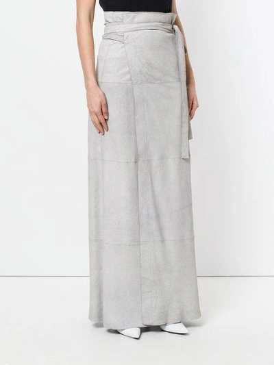 Shop Olsthoorn Vanderwilt Wrapped Long Skirt In Grey
