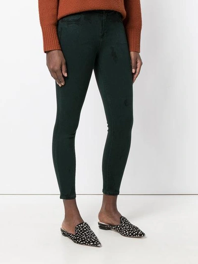 Shop J Brand Skinny Trousers In Green