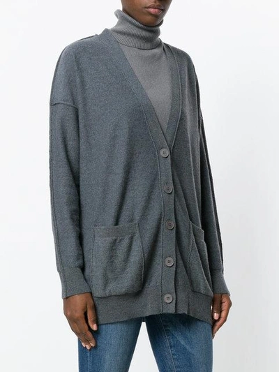 Shop Stella Mccartney Azure V-neck Cardigan In Grey