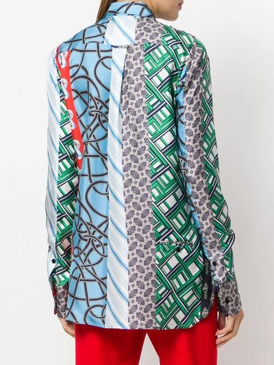 Shop Carven Printed Panel Shirt In Multicolour
